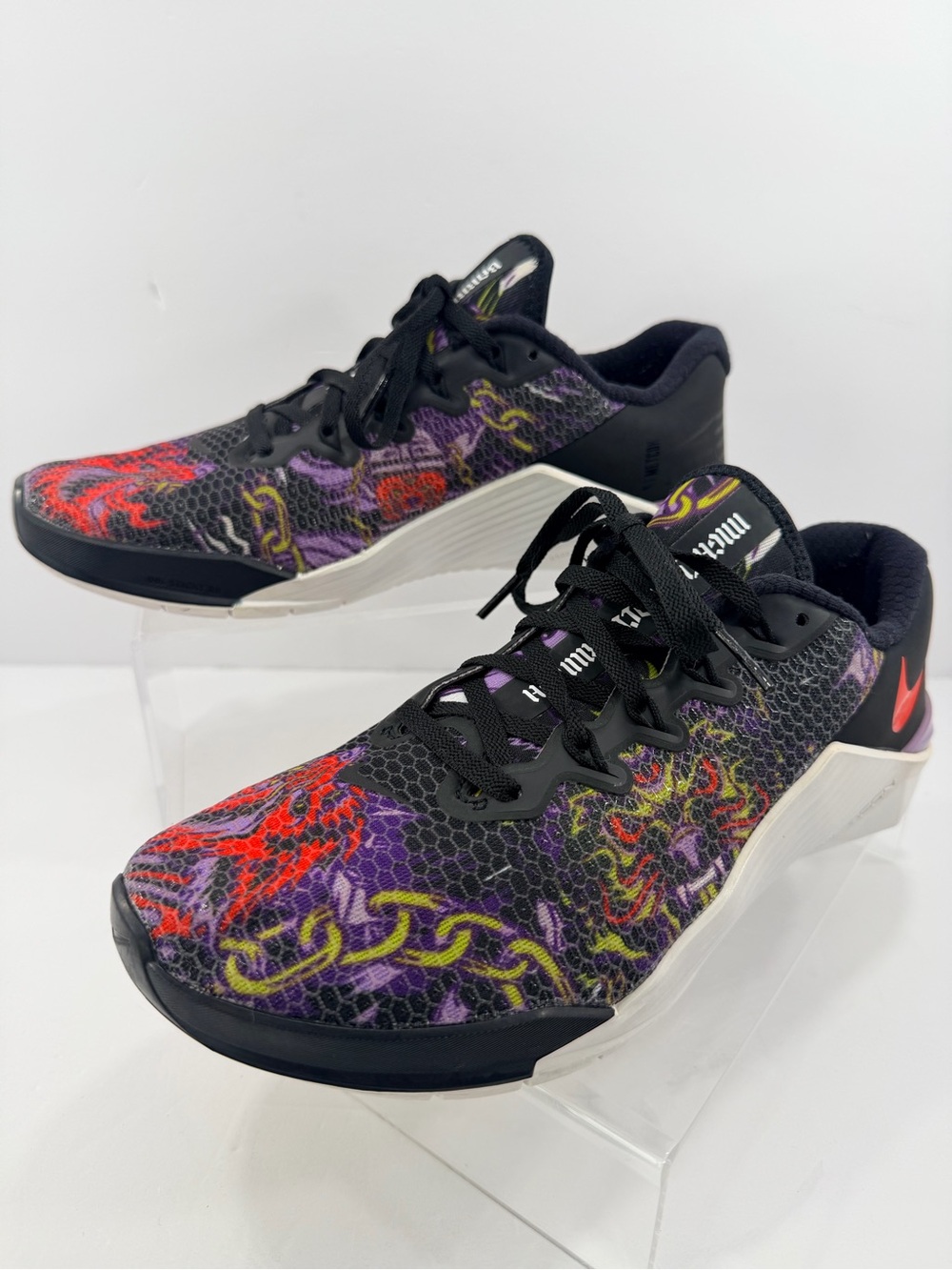 Nike Metcon 5 CrossFit Athletic Training Shoes Black Purple Cactus Men's Size 7